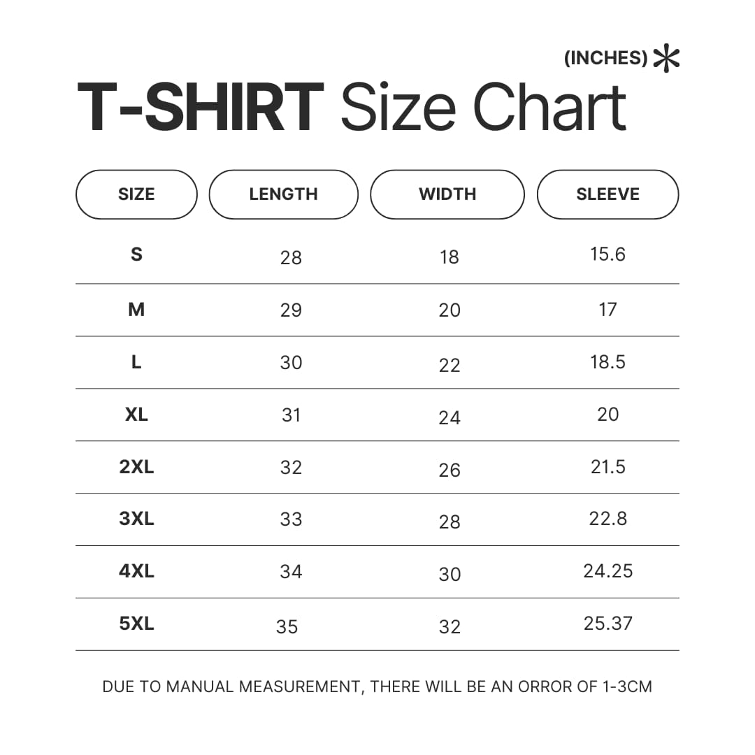 T shirt Size Chart - My Little Pony Merch