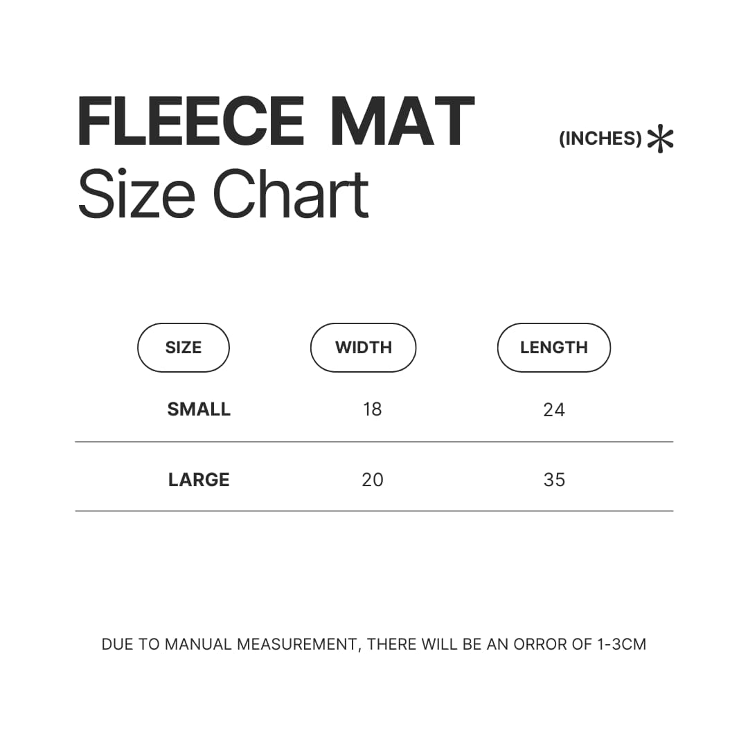 Fleece Mat Size Chart - My Little Pony Merch