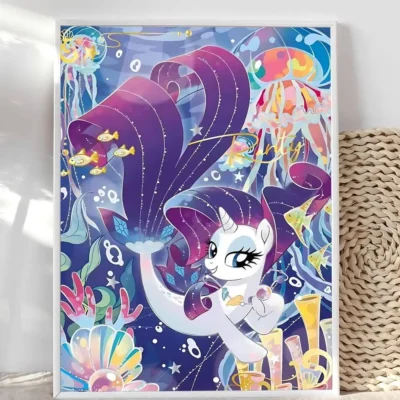 Rarity Jellyfish Ocean Sparkle Wall Art