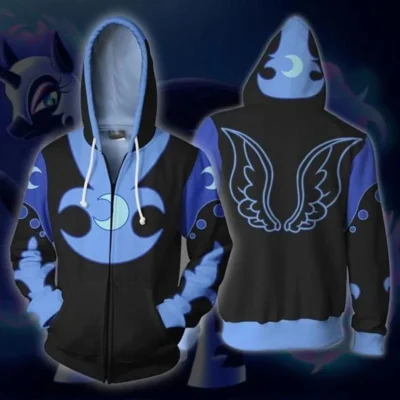 Nightmare Moon 3D Zipped Hoodie