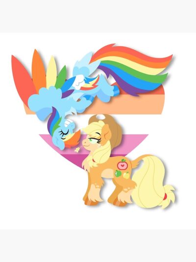 Alternative view of Canon Gay Ponies Aka Appledash Throw Pillow
