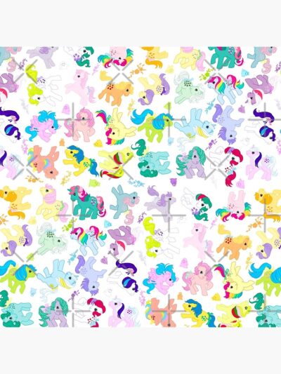 Alternative view of Ponies And Bushwoolies And Flowers Shower Curtain