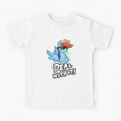 My Little Pony Mlp Rainbow Dash Deal With It Kids T-shirt
