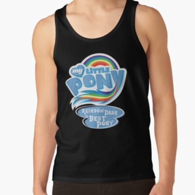 Alternative view of My Little Pony Rainbow Dash Is Best Pony Blue Tank Top