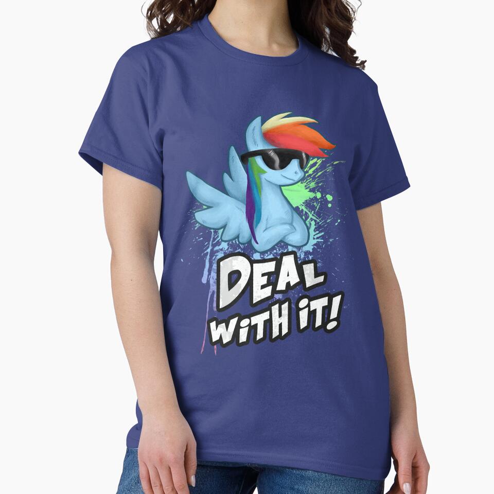 My Little Pony Mlp Rainbow Dash Deal With It T-shirt - Image 4