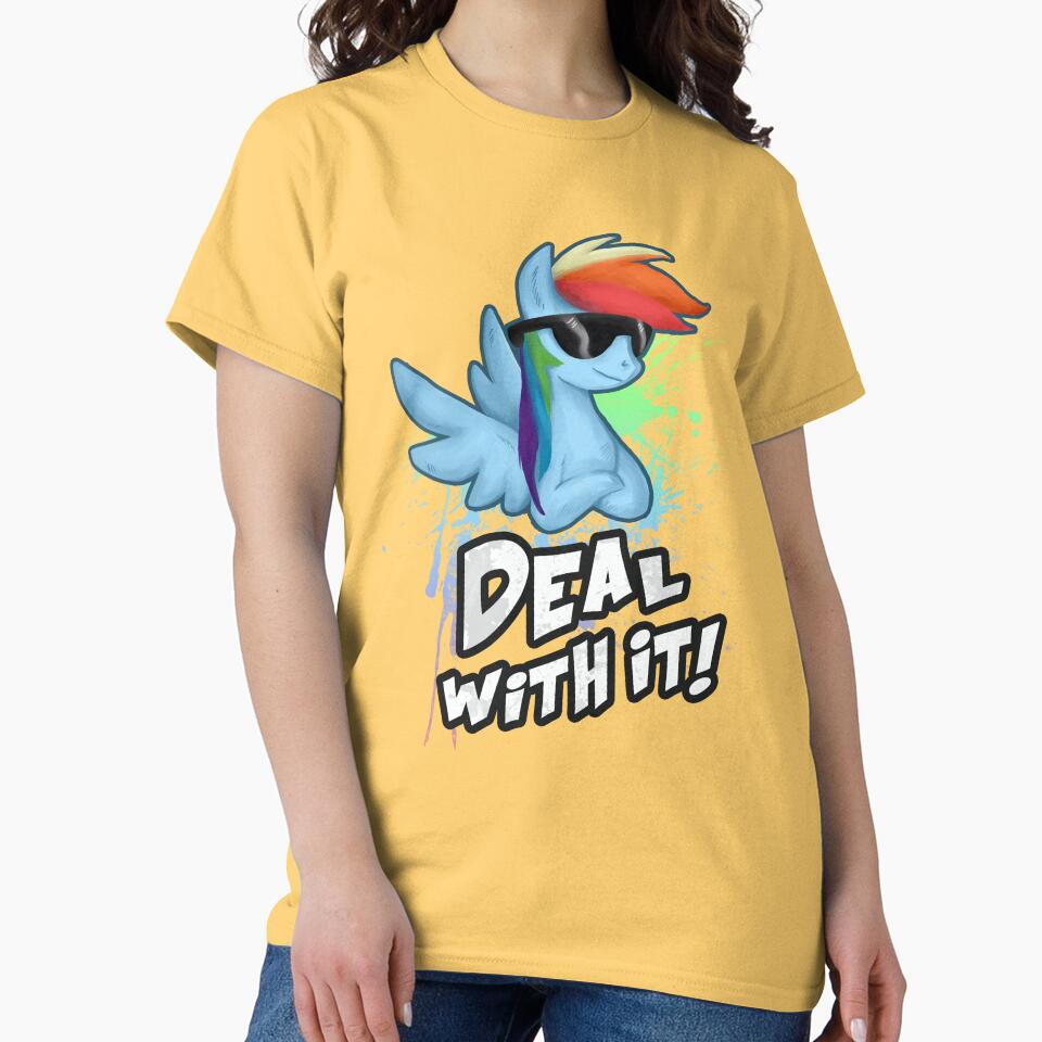 My Little Pony Mlp Rainbow Dash Deal With It T-shirt - Image 6