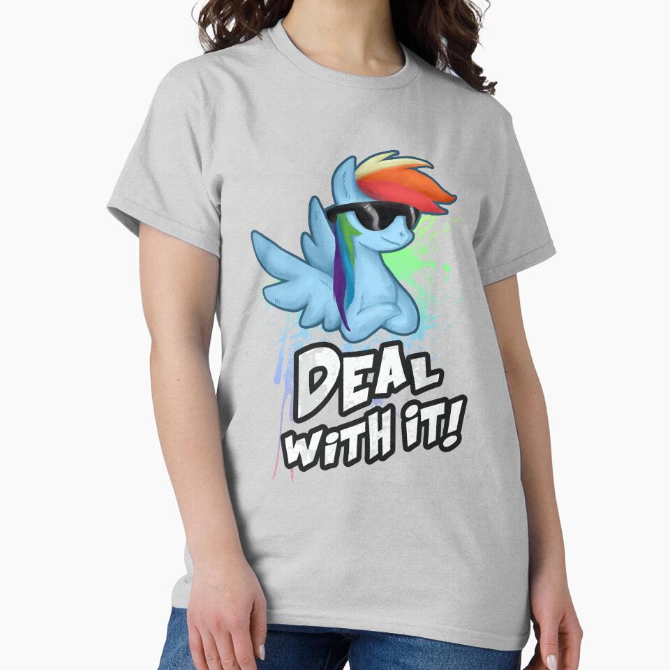 My Little Pony Mlp Rainbow Dash Deal With It T-shirt