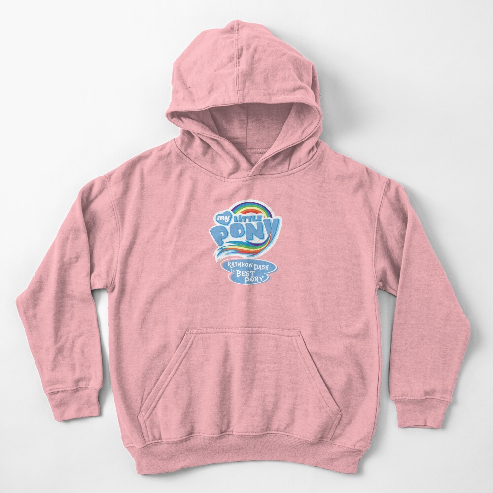 My Little Pony Rainbow Dash Is Best Pony Blue Kids Hoodie - Image 2