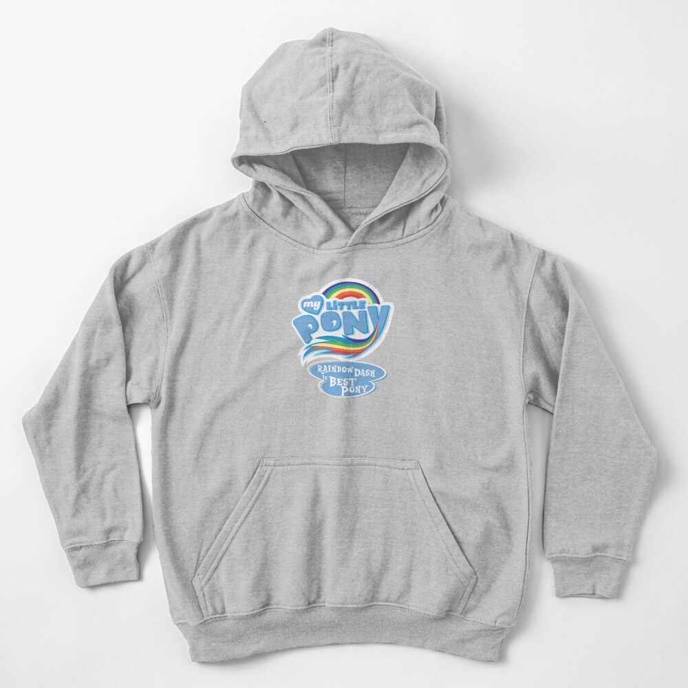 My Little Pony Rainbow Dash Is Best Pony Blue Kids Hoodie - Image 3