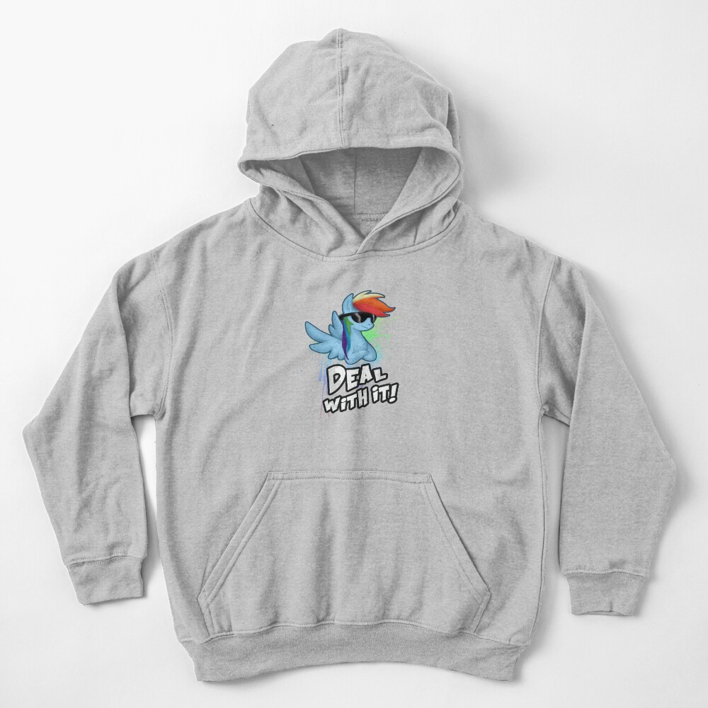 My Little Pony Mlp Rainbow Dash Deal With It Kids Hoodie - Image 3