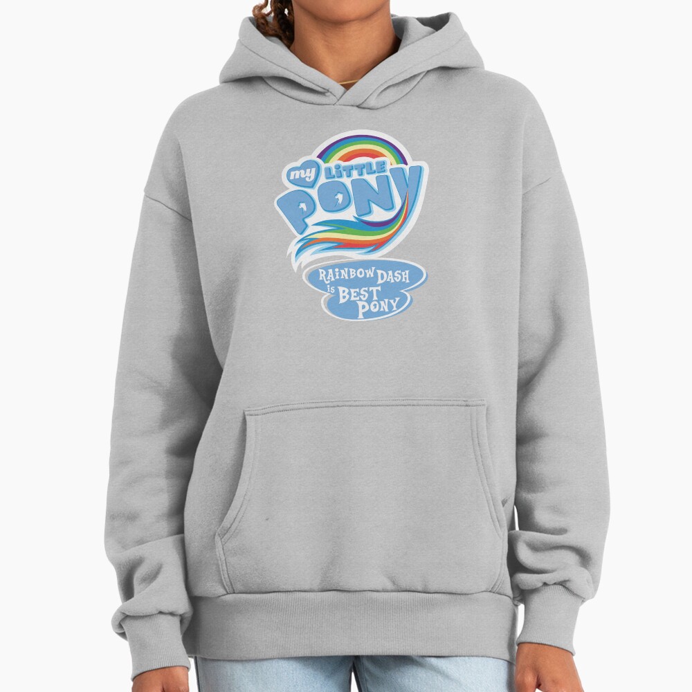 My Little Pony Rainbow Dash Is Best Pony Blue Hoodie - Image 4