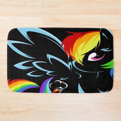 Rainbow Dash Black Bath Mat