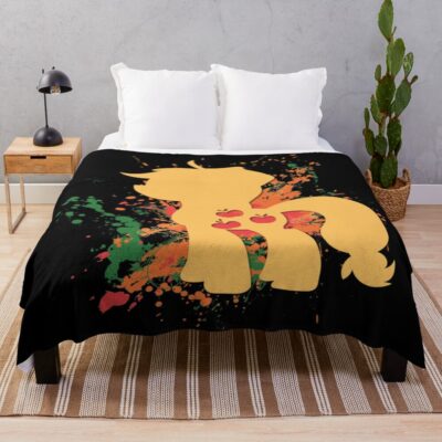 Watercolor Applejack My Little Pony Throw Blanket