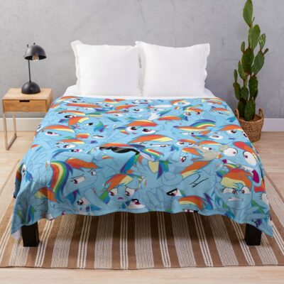 Rainbow Dash Mess Throw Blanket