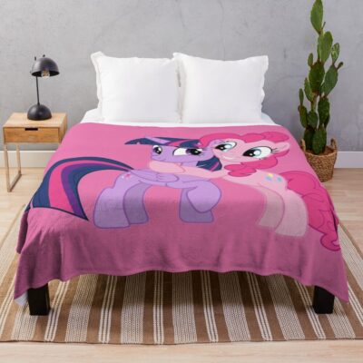 Twilight And Pinkie Throw Blanket