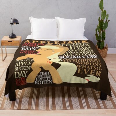 The Many Words Of Applejack Throw Blanket