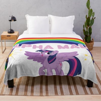 Alpha Male Twilight Sparkle Throw Blanket
