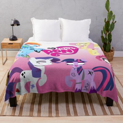 My Little Pony All Emo Ponies Throw Blanket