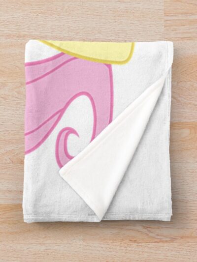 Alternative view of Fluttershy Throw Blanket
