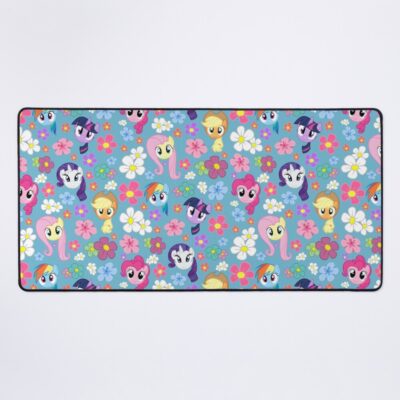 My Little Flowers Light Blue Mouse Pad