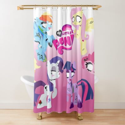 My Little Pony All Emo Ponies Shower Curtain