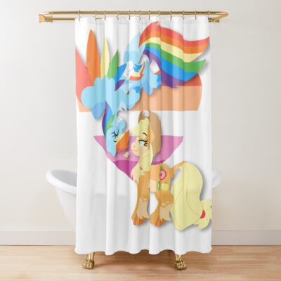 Canon Gay Ponies Aka Appledash Shower Curtain