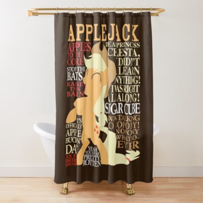 The Many Words Of Applejack Shower Curtain