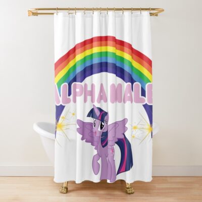 Alpha Male Twilight Sparkle Shower Curtain