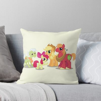 The Apple Family Throw Pillow