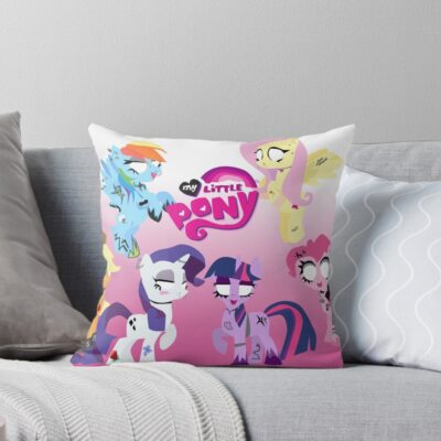 My Little Pony All Emo Ponies Throw Pillow