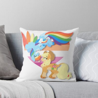 Canon Gay Ponies Aka Appledash Throw Pillow