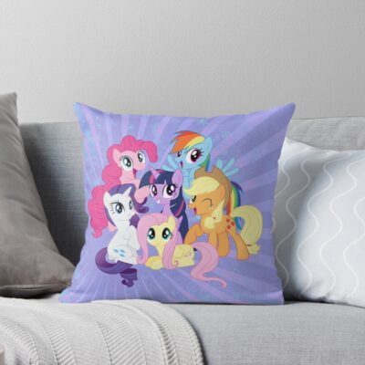 My Little Ponies Throw Pillow