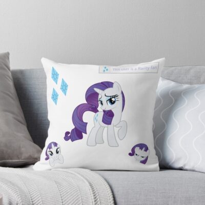 Rarity D Throw Pillow